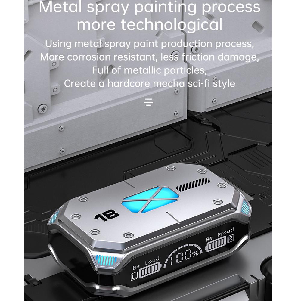 YurKem TWS Беспроводные наушники Bluetooth 5.2 Наушники с сенсорным управлением Шумоподавление Стерео водонепроницаемые TWS-гарнитуры Наушники с микрофоном