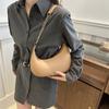 Stylish Mid-sized Crescent Handbag For Women 2024 Simple Urban Pu Leather Bag