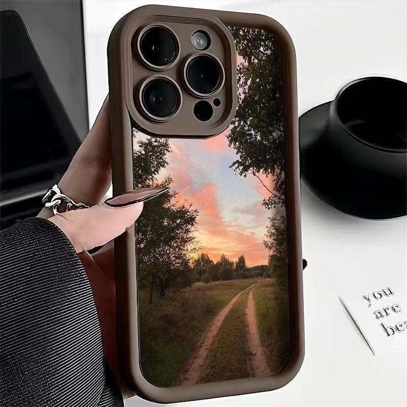 Художественный пейзаж для чехла на телефон iphone17pro Apple 15/14 импортный 13promax новый 16/12X
