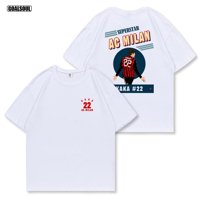 GOALSoul 2025 KAKA Футболка из плотного хлопка «Милан» с ретро-графикой