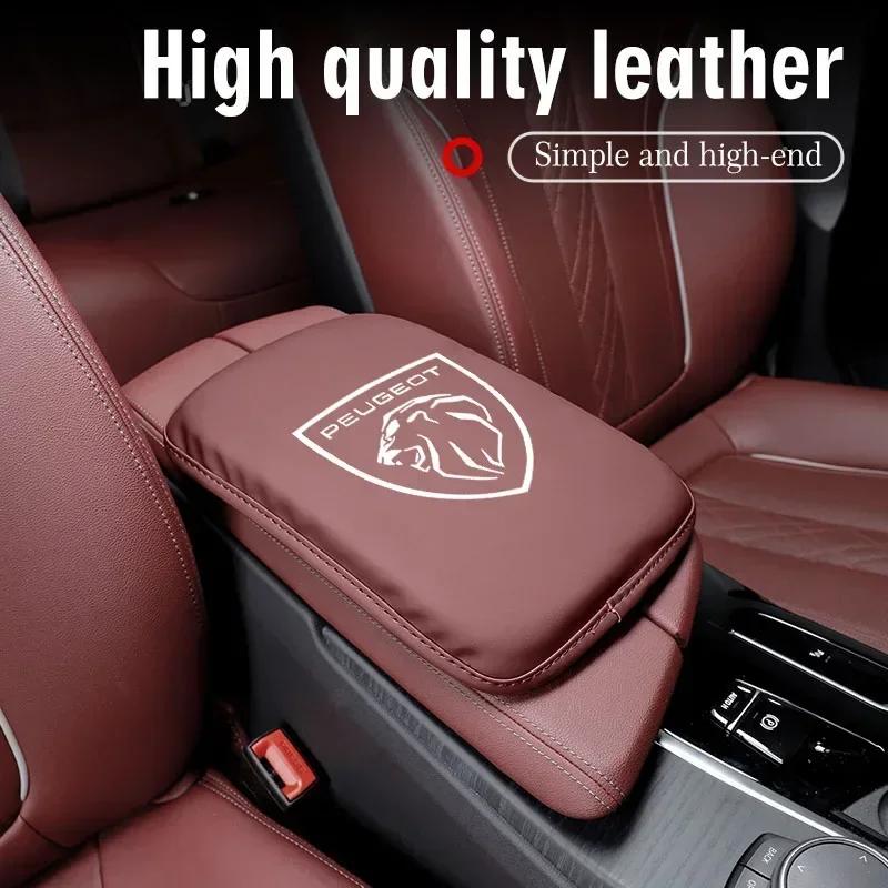 Car Center Console Armrest Cushion Leather Pad For Peugeot 408 4008 308 3008 Rifter 5008 508 2008 208 301 FS RCZ 407 108 608 107