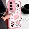 Корейский милый чехол для телефона с кошачьей лапкой для Samsung Galaxy Case S24 S23 S22 S21 Ultra Plus Fe A55 A54 A53 A52 A35 A25 A15 5G Y2k Чехол