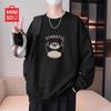 MINISO Мужская толстовка с круглым вырезом и мультяшным медведем, Осень 2026