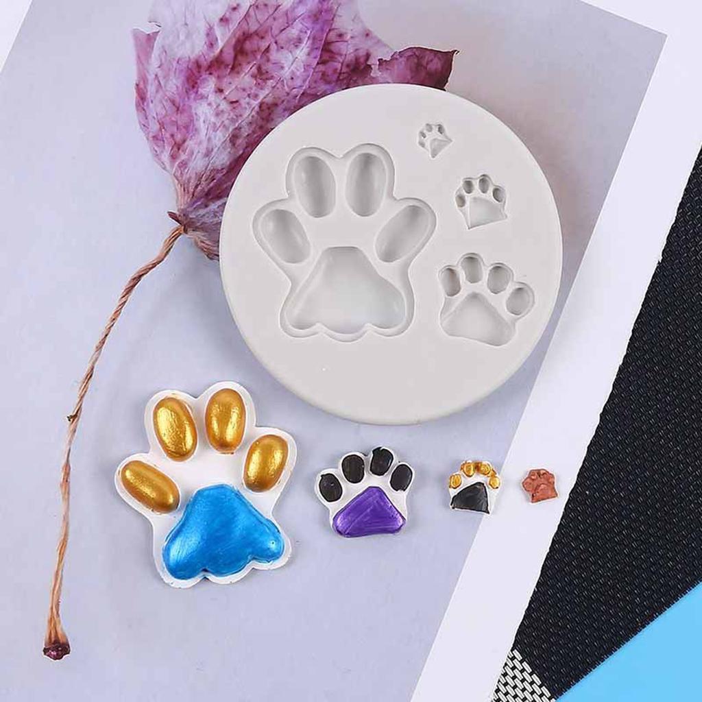Silicone Fondant Mold Cute Cat Claw Baking Mold Chinese Animal Paw Shape Chocolate Resin Mold Cake Decorating Tool