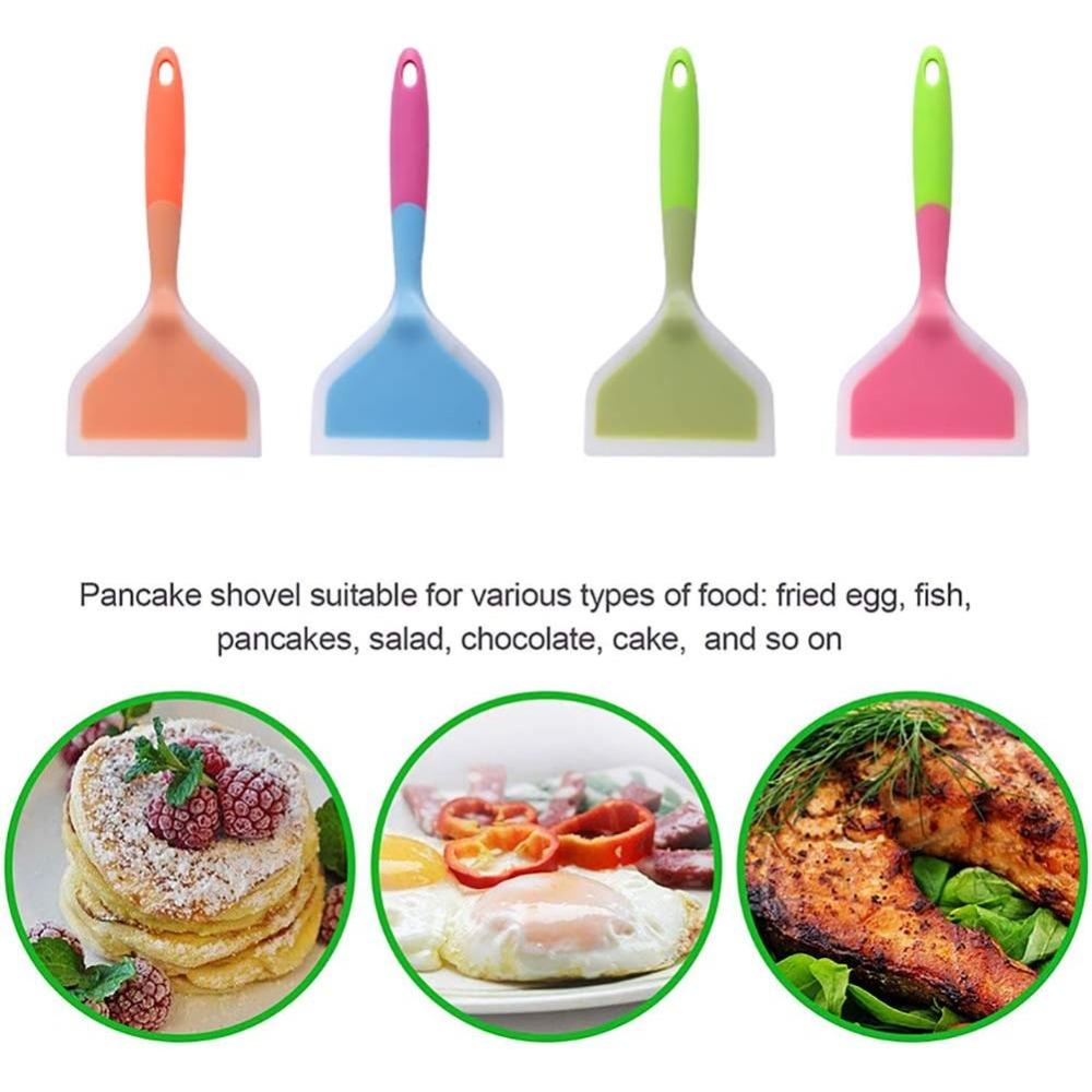 Non-stick Colorful Silicone Scraper, Omelette Spatula, Heat-resistant Flexible Cake Pastry Scraper, Cream Baking Pastry Tool