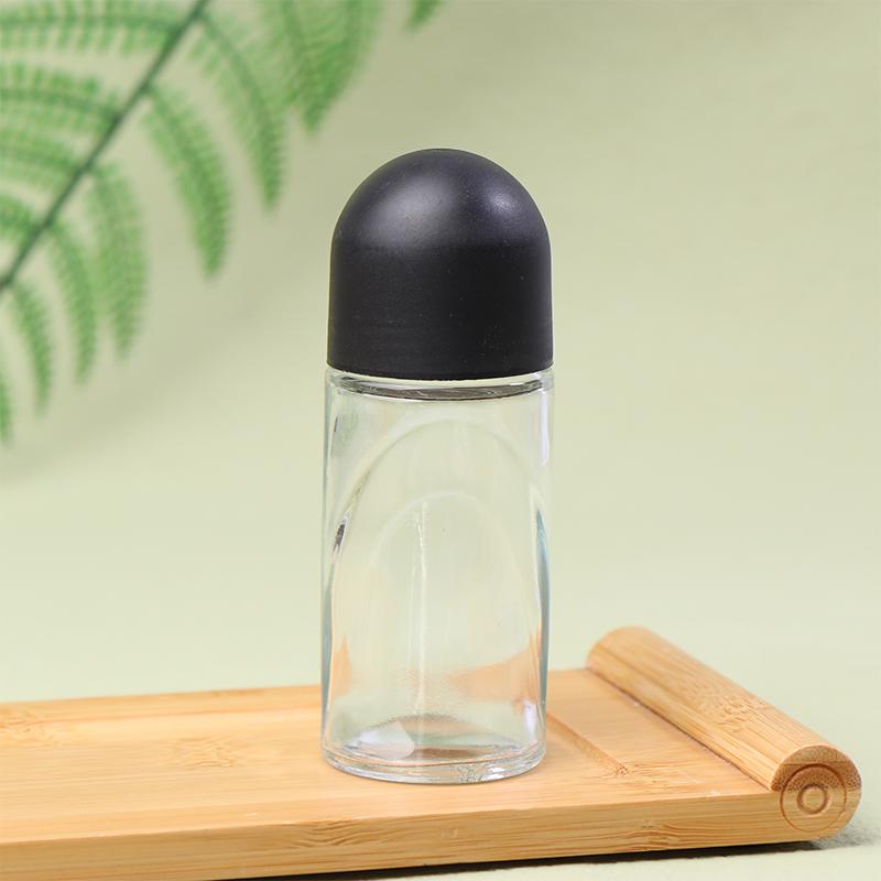 Прозрачные стеклянные флаконы-роллеры 50 мл Очень большой флакон с роликом для парфюмерного масла, образец для теста геля от пота для подмышек, эфирное масло