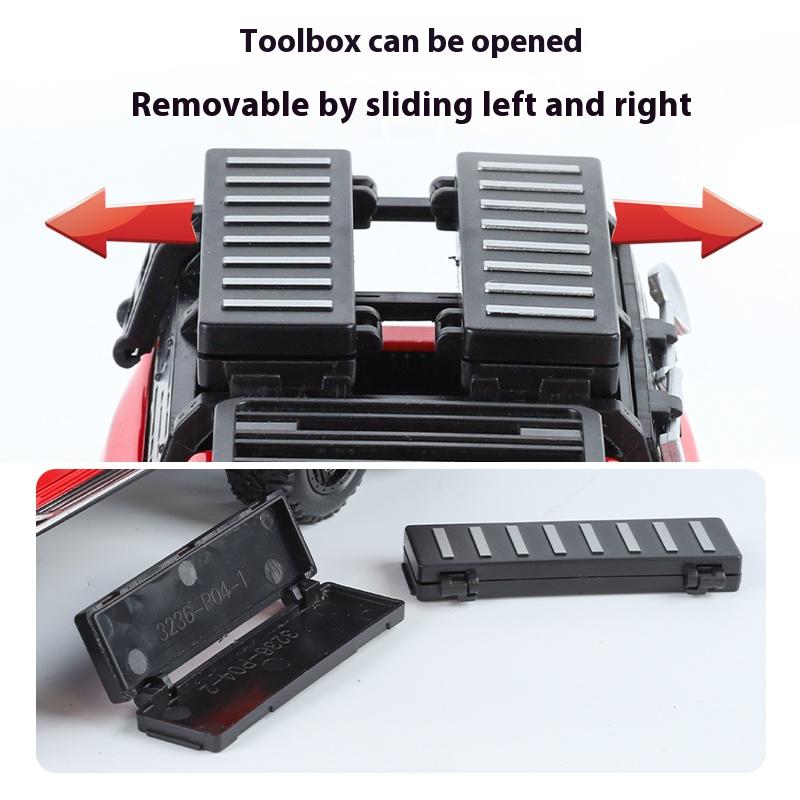 1/32 Scale Dodge Tyrannosaurus Rex RAM 1500 TRX 6*6 Warlord Alloy Miniature Car Diecast Metal Scale Car Model Sound and Light Kid Toy Car