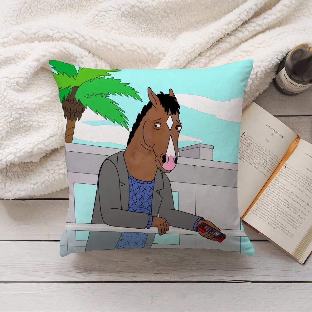 Cartoon BBoJack HHorseman Pillow Case Home Decoration Cushion Cover Suitable For Bedroom Car Office Sofa