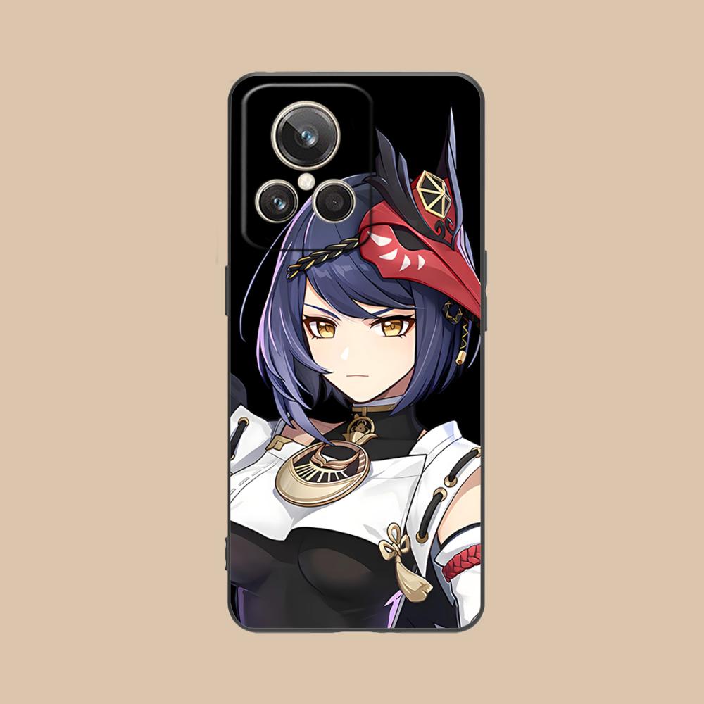 Game GI Kujou Sara Mobile Phone Case for Realme GT 8 Neo Pro C75 73 71 C67 65 C55 53 C35 31 C20 15 Colorful Printing Cover Cover