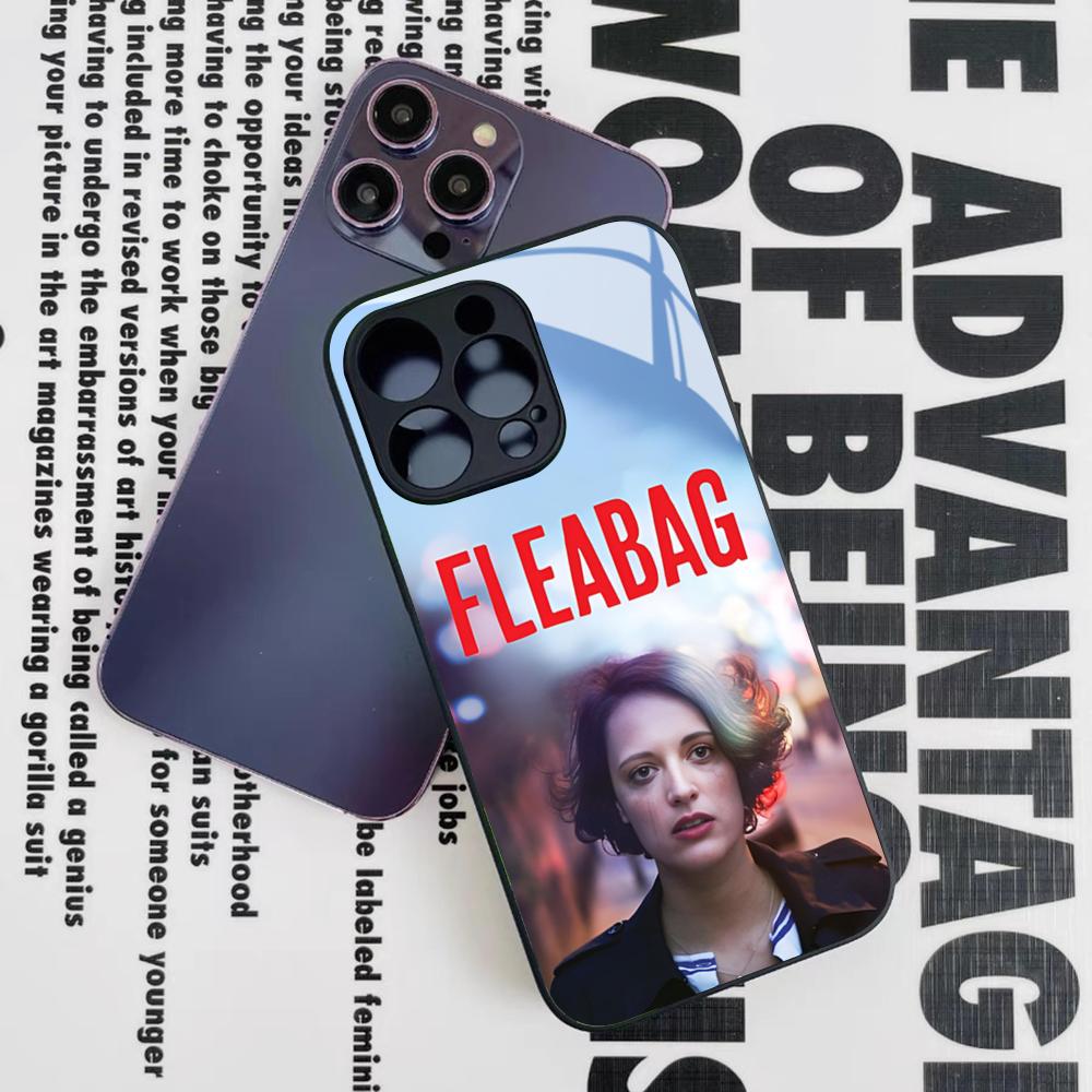 Чехол для телефона F-Fleabag TV Series для Iphone 17 16 15 14 12 11 13 Pro Max Mini X Air Puls Черное Стеклянное Покрытие
