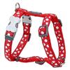 Harnais Réglable Pour Chien - Red Dingo - Rouge Pois Blanc - 37-55 Cm - 15 Mm