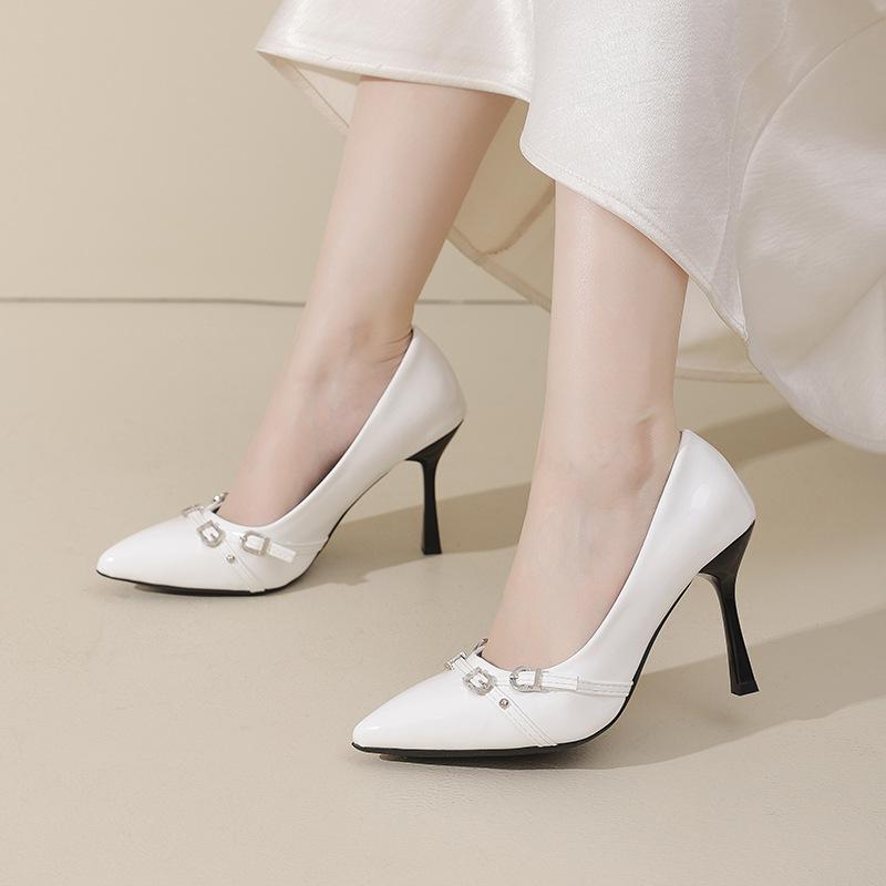 Black Light Ripe Super Beautiful High Heels Women's 2025 Spring and Autumn New French Temperament Pointed Stiletto Single Shoes with Skirt