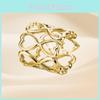Элегантное двухслойное кольцо для шарфа в форме сердца, гладкий сплав, для женщин, в золотом и розовом золоте