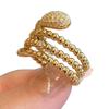 Spiral Bead Ring Women's Snake-shaped Circle Design Niche Jewelry