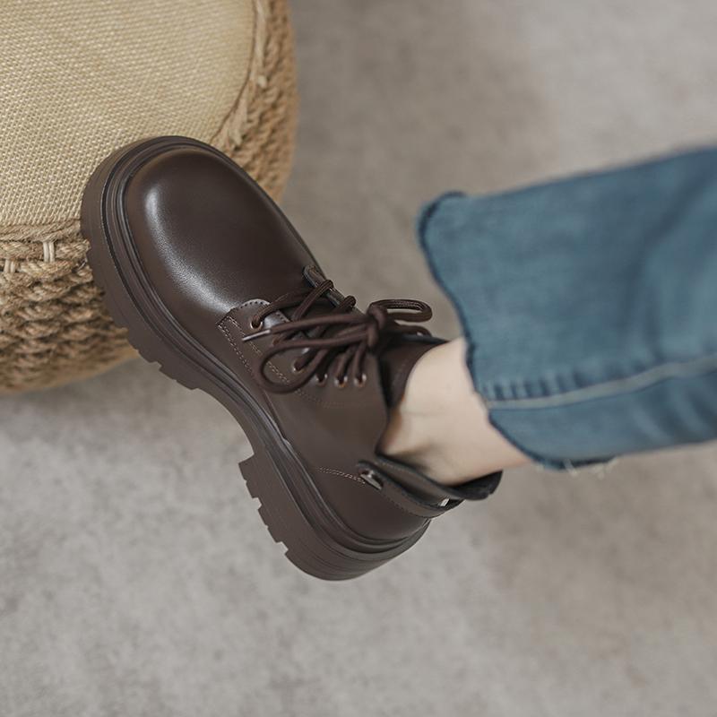 Мода 2024 Горячая Распродажа На шнуровке Для улицы Женские ботильоны Модные Осенне-зимние Износостойкие туфли для женщин Botines De Mujer