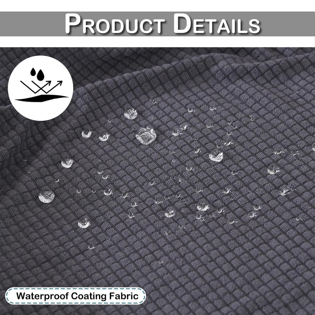 1 Piece Waterproof Stretch Jacquard Cushion Cover with Checks Extra Large Sofa Cushion Furniture Protector Sofa Cover Soft Flexibility