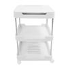 Rolling Cart with Table Top Multi Tier Multifunctional Fashionable Wheels Storage Trolley for