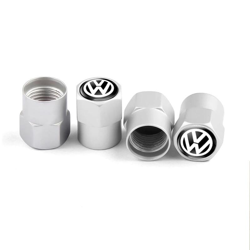 Car Wheel Tire Valve Caps Tyre Rim Stem Covers Auto Accessories For Volkswagen Bora Polo Golf Passat Touareg Tiguan Vento Sharan
