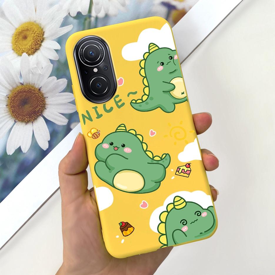 For Huawei Nova 9 SE Case Cute Dinosaur Cartoon Back Cover Soft Silicone Phone Case For Huawei Nova 9 Pro Nova9 SE Fundas Bumper