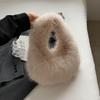 Autumn and Winter Plush Shoulder Handbag Crescent Bag Fashionable Armpit Bag Cute Ladies Wallet