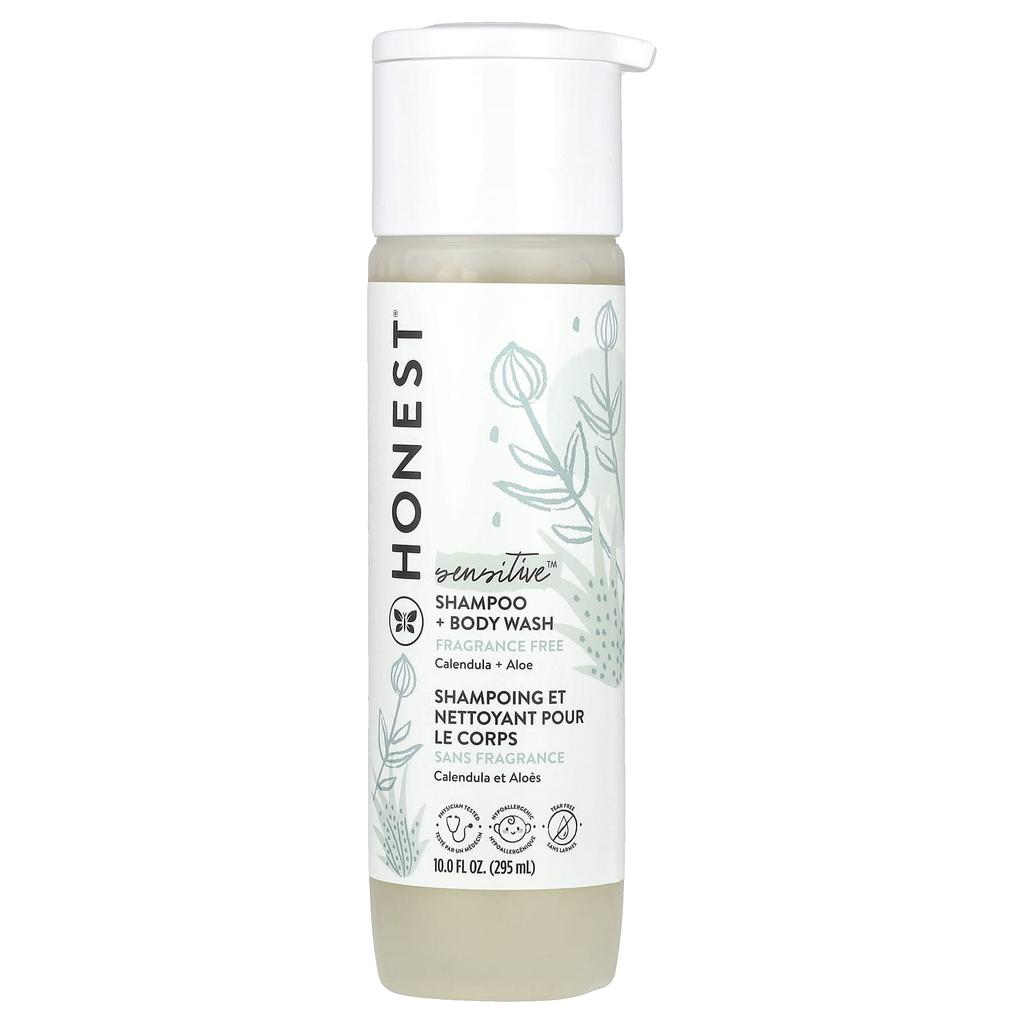 The Honest Company Purely Sensitive Shampoo + Body Wash, Fragrance-Free, 10.0 Fl Oz (295 Ml)