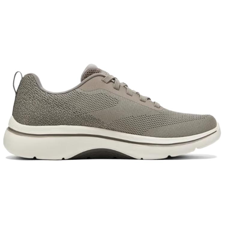 Skechers Мужские повседневные кроссовки Go Walk, универсальные, удобные, прочные, легкие, низкие, серый, коричневый, 216524-TPE