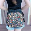 Oil-Resistant Waist Pack with Ethnic Patterns for Camping Large-Capacity Design