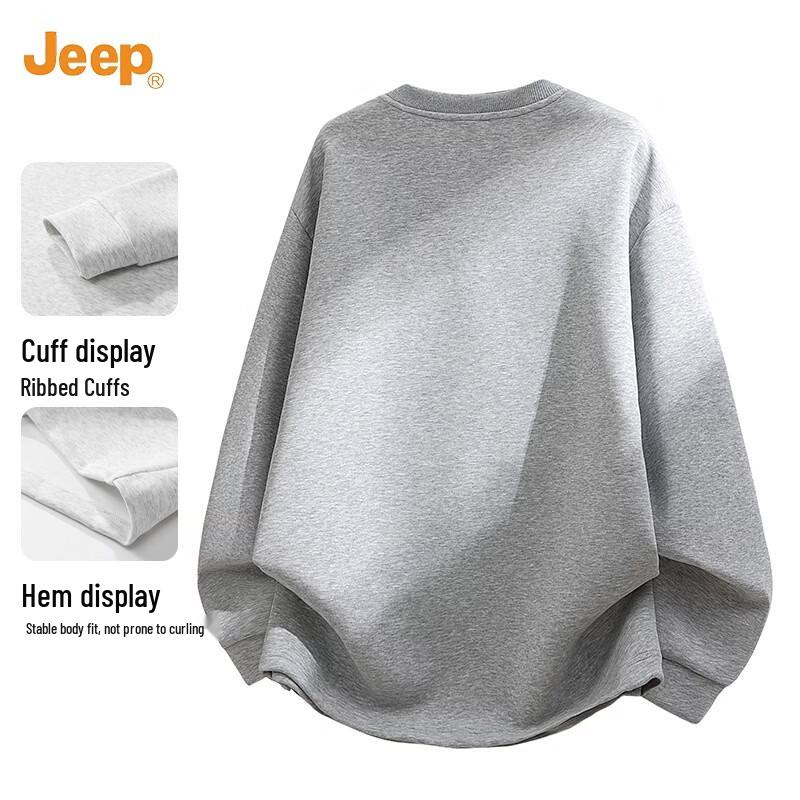 JEEP Men's Fleece Raglan Round Neck Sweatshirt