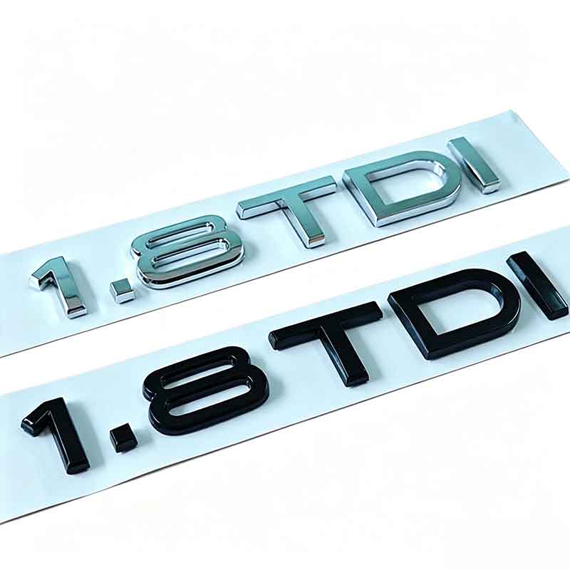 2026 Hot 3D ABS 1.8 2.0 3.0 TDI Letters Logo Car Rear Trunk Badge Emblem Decals Sticker For Audi A1 A3 A4 A5 A6 A7 A8 Q2 Q3 Q5 Q7