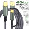 1м/2м/3,0м/5м USB Type C на USB B Кабель для передачи данных Простое подключение Принтеров Сканеров и Цифровых Пианино к Телефонам Планшетам