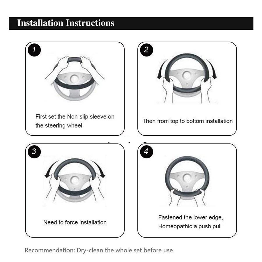 Пушистая оплетка на руль, чехол на рычаг переключения передач и чехол на рычаг стояночного тормоза.