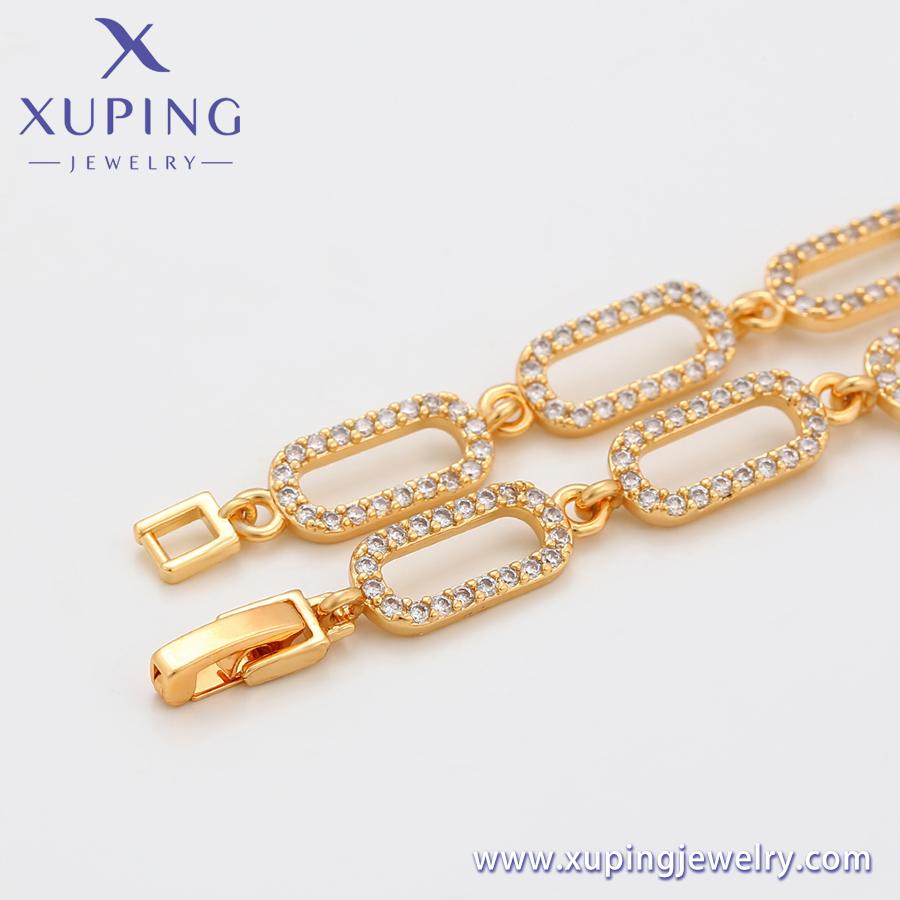 Браслет-628 Xuping Jewelry Модный и Изящный Новый Набор с Бриллиантами 18K Золото Универсальный Стиль INS Браслет для Характера