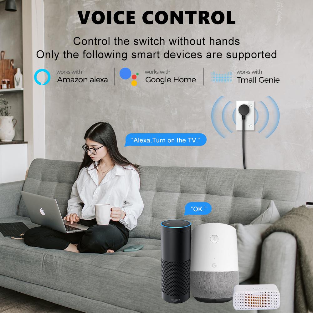 16a Tuya Zigbee Us EU умная розетка, адаптер в настенной электрической розетке, голосовой таймер 110 В 240 В для Google Home Alexa