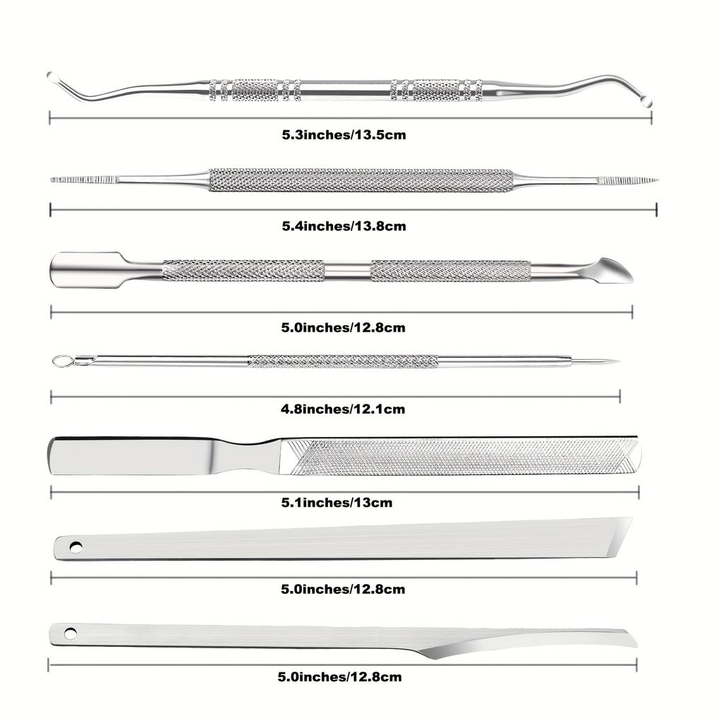 Набор педикюрных ножей из нержавеющей стали: Двусторонняя пилка для ногтей с лезвием, пилка для ног и инструмент для отшелушивания