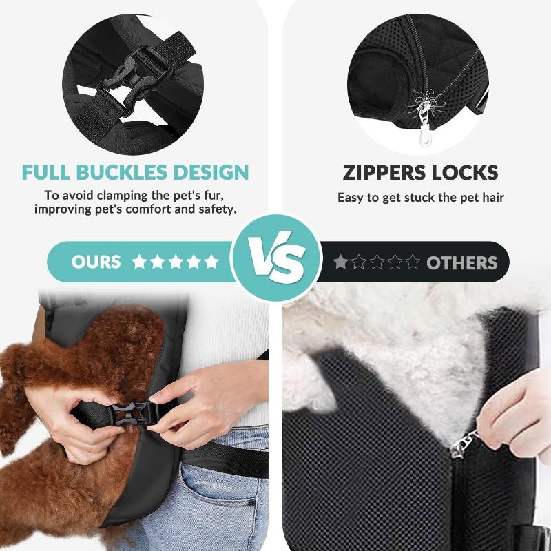 Рюкзак-переноска для собак, для маленьких и средних собак, регулируемая переноска для собак без помощи рук для пеших прогулок, езды на велосипеде