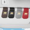 AABJU1 Car Leather Glasses Clip Sun Visor Ticket Card Storage Clamp For Chevrolet Cruze Malibu Colorado Suburban Equinox Blazer Trax