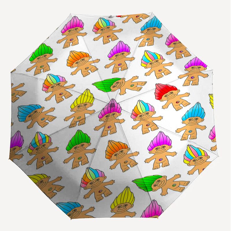 1PC Trolls Umbrella-9-Rib Reinforced, Automatic Open, Lightweight & Durable, Cute Fashion Accessory for Outdoor-P0716