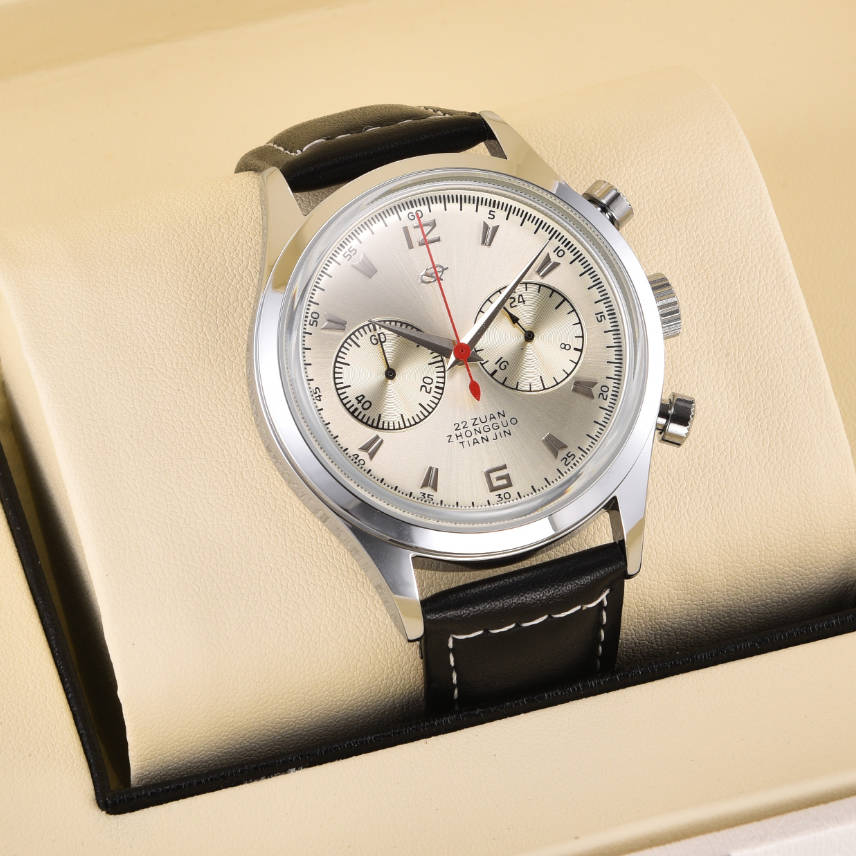 22 ZUAN Ретро Чайка 1963 Пилот Хронометр Мужские Часы St1901 Акрил НАТО Нейлон SGL Наручные часы