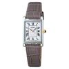 Женские кварцевые часы Seiko Selection SSEH025, на батарейке, квадратные, серо-серебристые, с циферблатом из белого перламутра