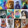 5D Diamond Painting Cat Tiger Full Round Resin Mosaic Diamond Embroidery Animals Picture Of Rhinestones Mosaic Home Decor