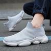 Hot Sale Fashion Blue Casual Shoes Men Breathable Sock Sneakers Male Comfort Slip On Socks Trainers Shoes Men Light Loafers