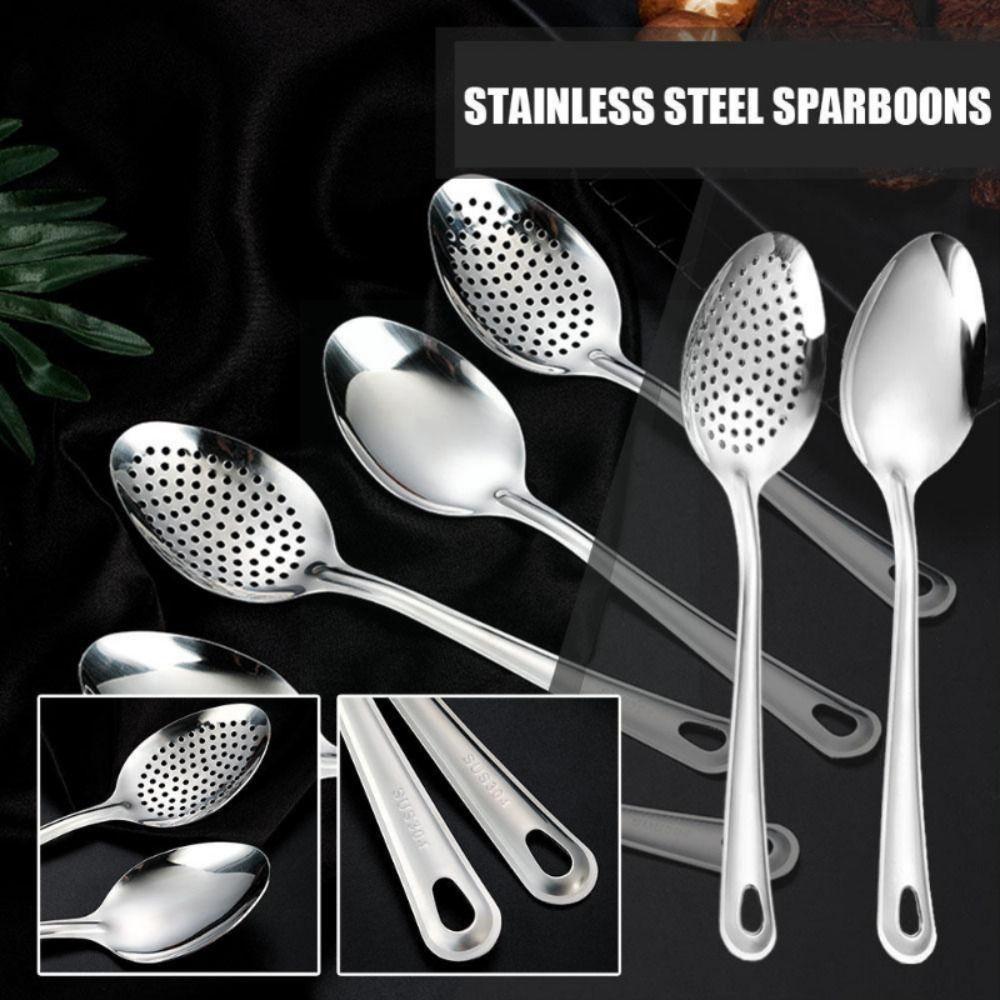 Perforated Strainer Spoon 304 Stainless Steel Serving Spoon Quality Colander Spoon Kitchen