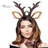Рождественская повязка на голову, повязка на голову из рогов оленя для женщин, праздничные аксессуары для волос, плюшевый олененок, уши, рождественский костюм, аксессуар, подарок