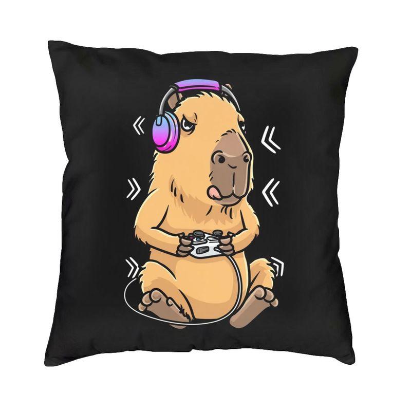 Nordic Don'T Worry Be Capy Cute Capybara Sofa Cushion Cover Soft Animal Pillow Case Home Decor Pillowcase