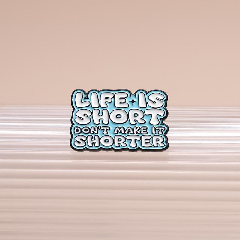 Unique Colorful Letter Design Metal Badge Multifunctional Brooch For Bags And Clothing