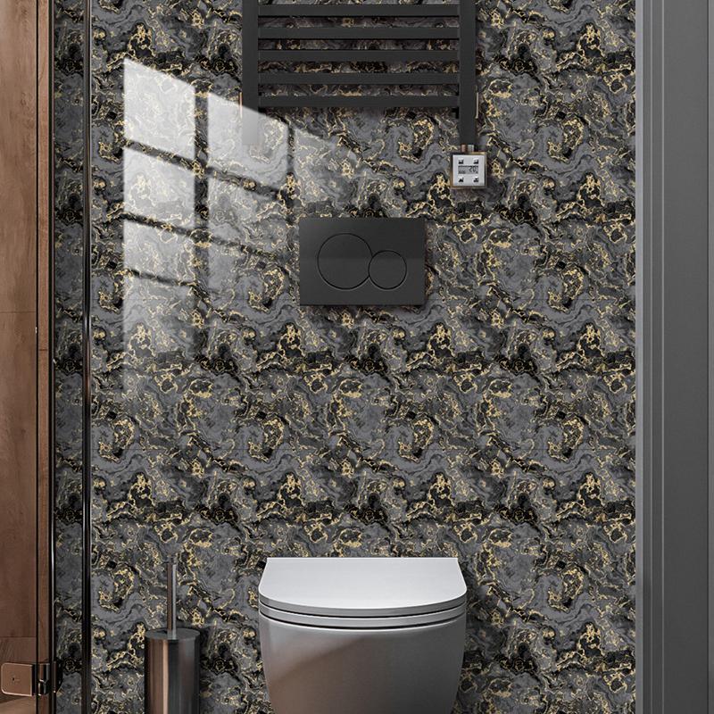 10pcs/set Bathroom PVC Fake Marble Tile Sticker Crystal Wall Sticker Self-adhesive