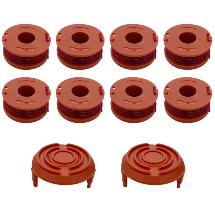 Катушка лески для триммера - Worx - WA0010 - Ø 1,65 мм - Д 3 м - Упаковка из 8 катушек и 2 крышек