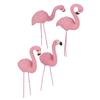 4 Pcs Pink Flamingo Garden Statue Fine Details Stylish Vivid Small Flamingo Statue for Yard Lawn Patio Decorations Gifts