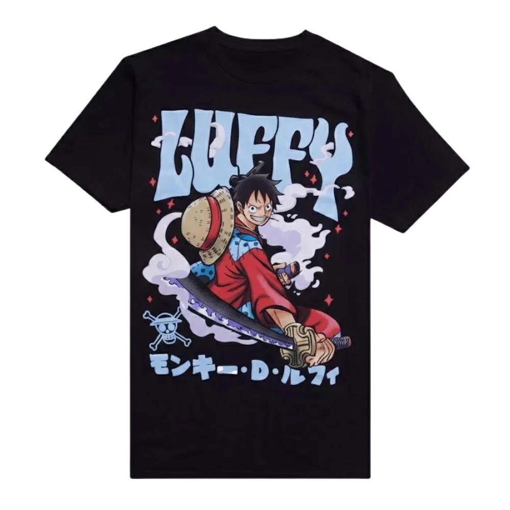 One Piece T-shirt Luffy Wanted Poster Graphic High-quality Streetwear Is Suitable for Both Men and Women 2026 New Summer