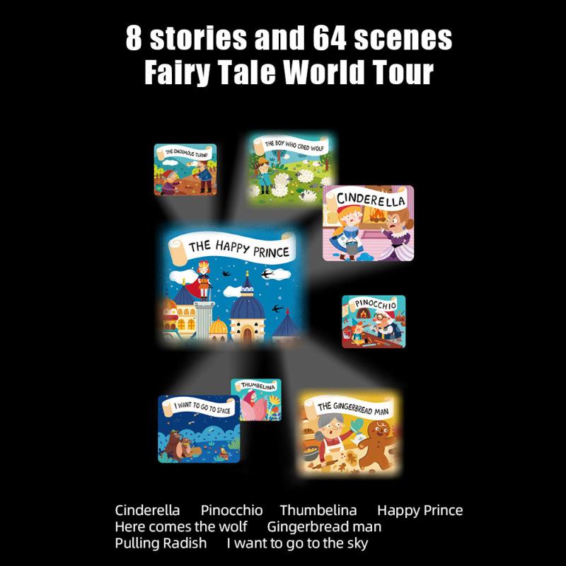 3-в-1 детская проекционная лампа с регулируемым фокусом, портативный светящийся сюжетный проектор, игрушки, подарки для детей